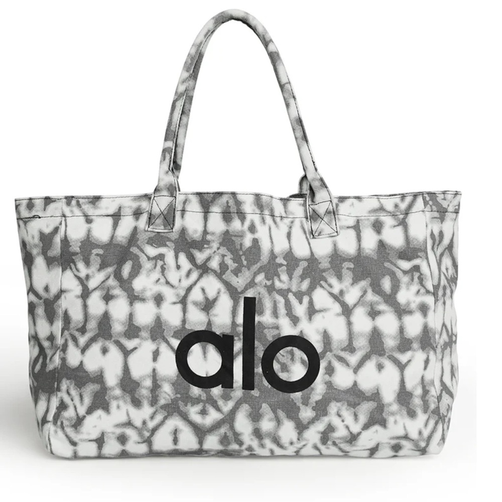 ALO Yoga Gray and White Tote Bag